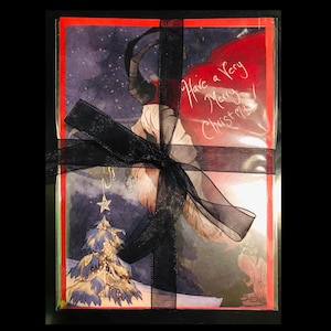 PAQUETE de 6 / Navidad / tarjeta / Krampus / divertido / hilarante / gótico / espeluznante / festivo / geek / navidad / terror / oscuro / humor / felicitación