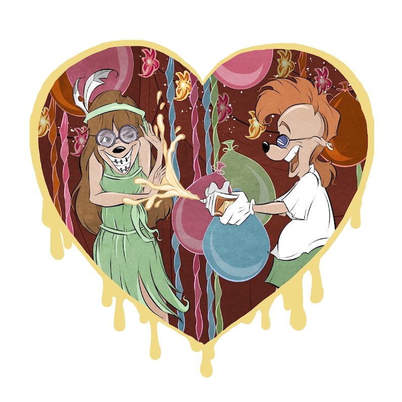 Cheesy Love / Disney / Goofy Movie / Stacy / Bobby / Cheddar / Etsy