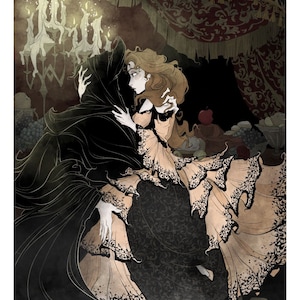 Upiór w Operze / Punkt bez powrotu / Upiór / fan art / Christine / wydruk artystyczny / fantasy / miłość / romans / sztuka dla geeków / gotyk / gotyk