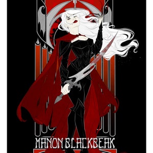 DreaDFully Nouveau: Manon Blackbeak / Print / Fan Art / Throne of Glass / Art History / Fantasy / Nerdy / Geeky / Bookish / Sarah J. Maas /