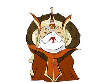 Amidala Porg / Sticker / Vinyl / Waterproof / Decal / Fan Art /