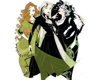 Sisters / witches / magic / Sticker / Vinyl / Waterproof / Decal / Fan Art /