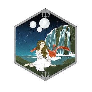 Cosmic Padme / Sticker / Vinyl / Waterdicht / Stickers / Star Wars / Queen Amidala / Fan Art / Sterrenbeelden / Cygnus de Zwaan / Disney /
