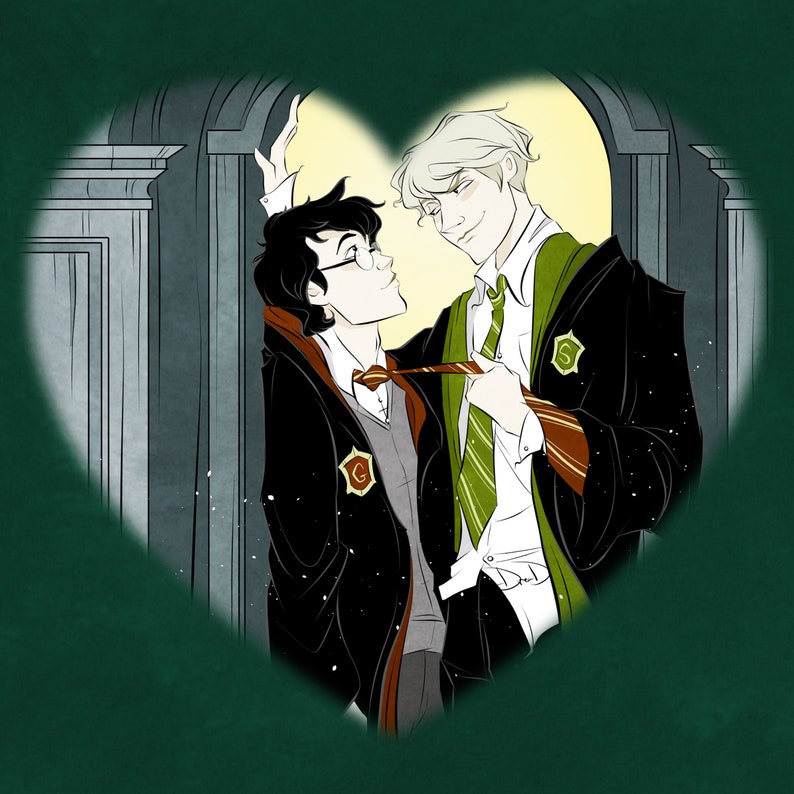 Limited Edition 20 / Drarry / Fan Art / Print / Draco / Harry | Etsy