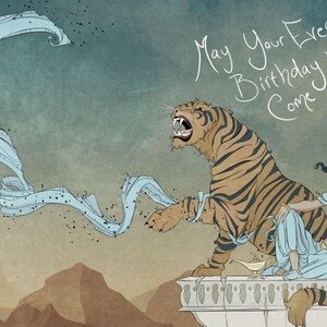 feliz cumpleaños / cumpleaños / jazmín / Disney / princesa / tigre / divertido / hilarante / humor / tarjeta de felicitación / tarjeta / humor / geeky / nerdy