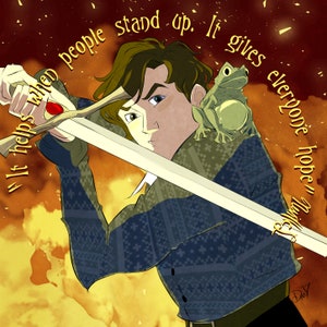 Limited Edition 14 / Magical Inspo: neville / long / Print / Fan Art / Magic / Inspirational / Hero / quote / sword / toad / wizard