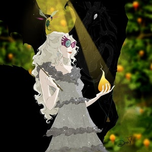 Limited Edition 14 /  Ace of Cups (No Border) / LL / Fan Art / Print / Witch / Magic / Spell / Nerdy / Geeky / Individual / Unique / Bookish