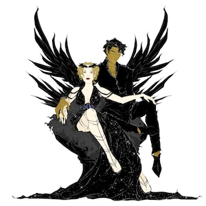 Dark Thrones Feysand / Sticker / Vinyl / Waterdicht / Decal / Fan Art / Fantasy / Romantisch / Liefde