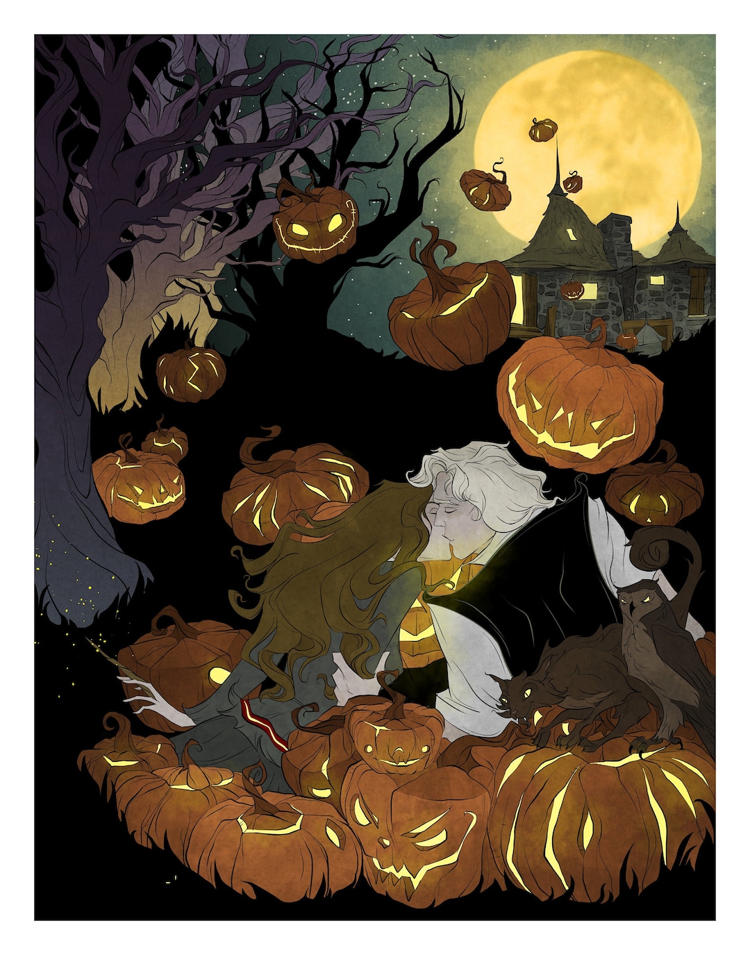 Hut / Art Print / Fan Art / Pumpkins / Halloween / Jack O - Etsy