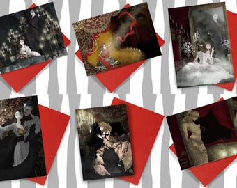 Phantom of the Opera / box / set / blank / greeting / cards / Phantom / geeky / gothic / goth / musical / opera / fantasy / romance /fan art