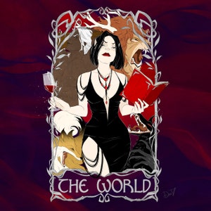 Limited Edition 14 / Tarot: The World! / Fan Art / Print / High Fae / Geeky / Nerdy / Bookish