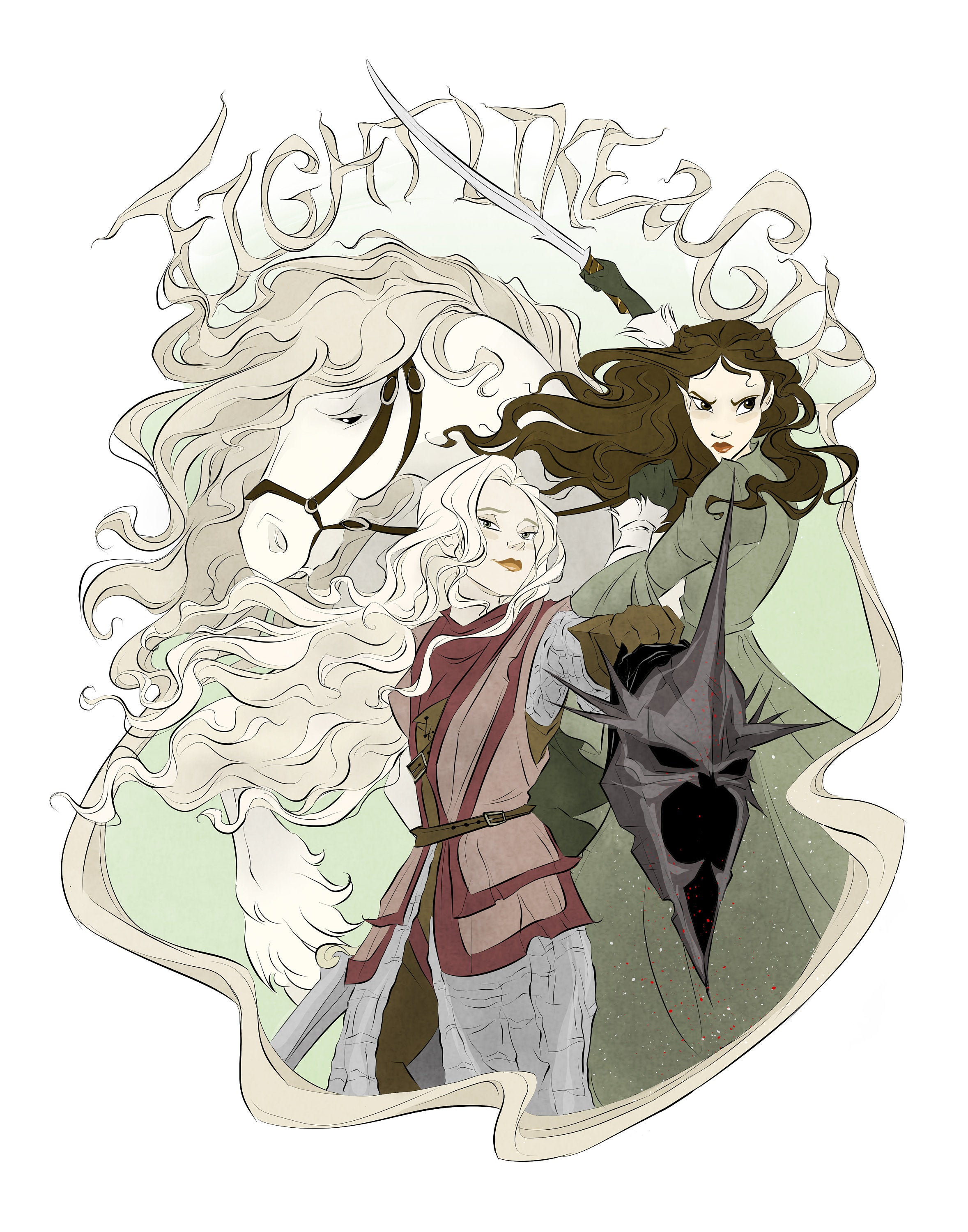 Inktober, Eowyn, LotR, Tolkien, Rohan, Shieldmaiden Poster for Sale by  SabrinaMillsArt