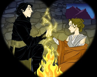 Limited Edition / RP-BS / Fan Art / print / kiss / romantic / geeky / nerdy / gift