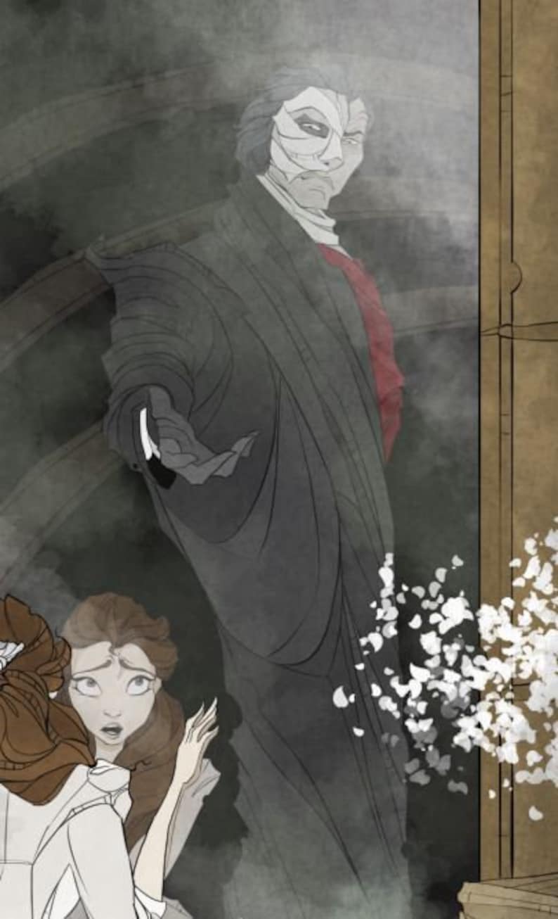 Mirror phantom phantom of the opera fan art art 