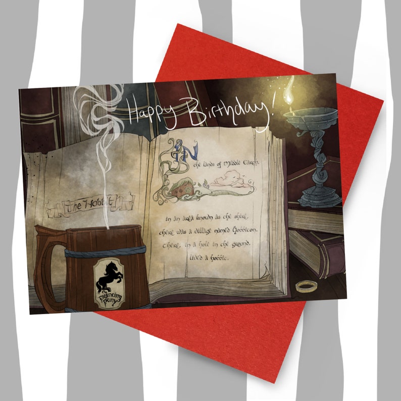Hobbit / Birthday / Card / Bday/ Tolkien / Humor / Funny / Etsy