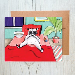 Netflix et existential Dread Raccoon Greeting Card- Cartes vierges - Lyle The Raccoon