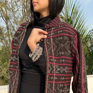 Antique quilted coat / taangaliya handmade coat / dotted geometric jacket / unique coat / banjara coat / wool coat for women