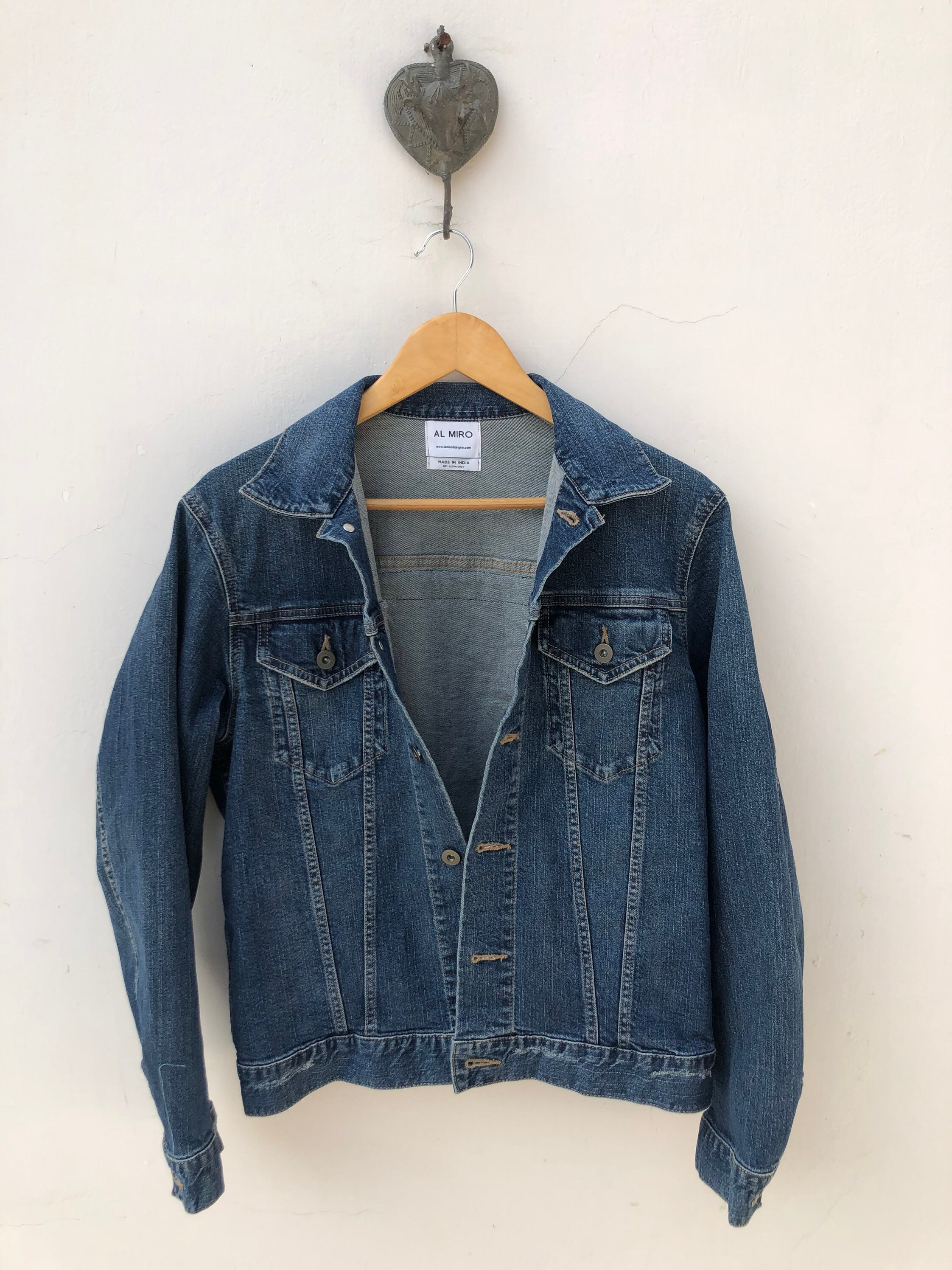 Embroidered Jean Jacket/ Over Sized Denim Jacket / Boho Jean