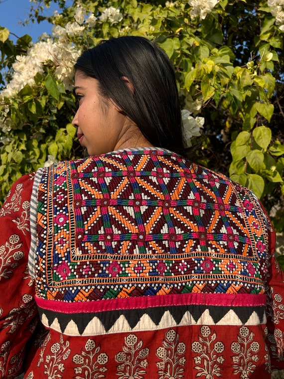 Round neck  Embroidered Patchwork Jacket for wome… - image 6