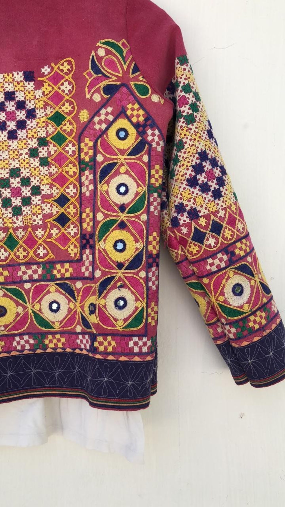Embroidered jacket / embellished jacket / kutch rajasthani Etsy