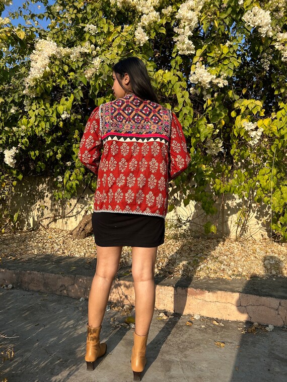 Round neck  Embroidered Patchwork Jacket for wome… - image 9