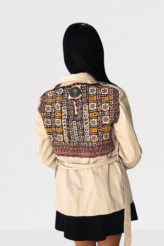 Patchwork Boho Jacket - Customized Hand-Embroider… - image 1