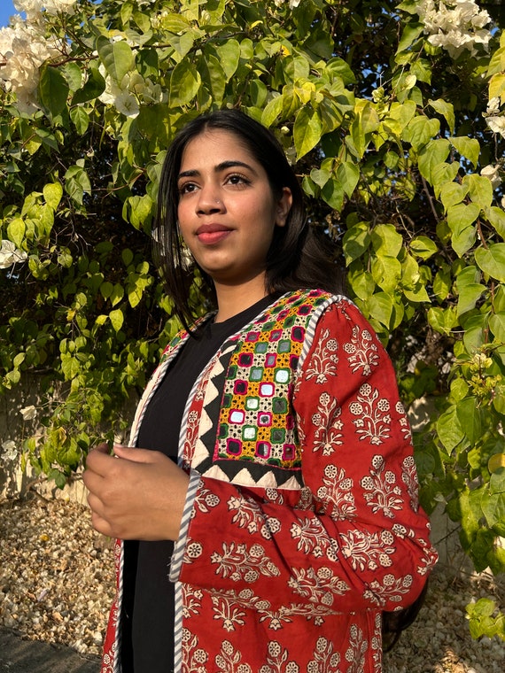 Round neck  Embroidered Patchwork Jacket for wome… - image 7