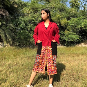 Festival robe women, Boho kimono duster /applique shrug / multicoloured unique kimono robe /  indian embroidered long coat / suzani coat