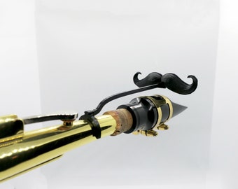 Saxstache by Brasstache - Clip-on Mustache for Saxophone