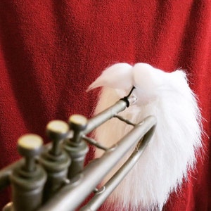 Clip-on Santa Beard for Brass mouthpieces. Trumpet, Trombone, Euphonium, Baritone, French Horn, Tuba