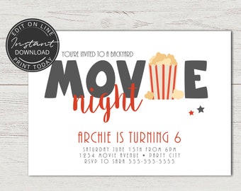Faire Part Theme Cinema Etsy Faire Part Theme Cinema Etsy