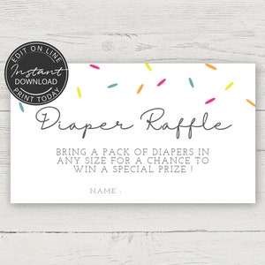 Carte tombola Baby Shower à imprimer | Téléchargement immédiat | A109