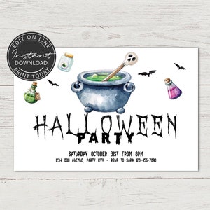Invitation soirée Halloween | Invitation à imprimer | Téléchargement immédiat |