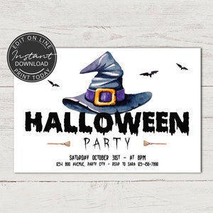 Invitation soirée Halloween | Invitation à imprimer | Téléchargement immédiat |