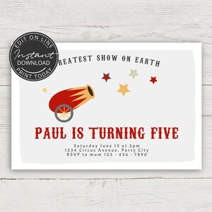 Invitation Anniversaire Cirque A Imprimer Pour Garcon Ou Etsy Invitation Anniversaire Cirque A Imprimer Pour Garcon Ou Etsy