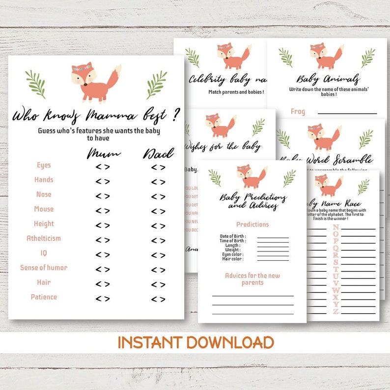 Jeux Baby Shower Jeux à imprimer