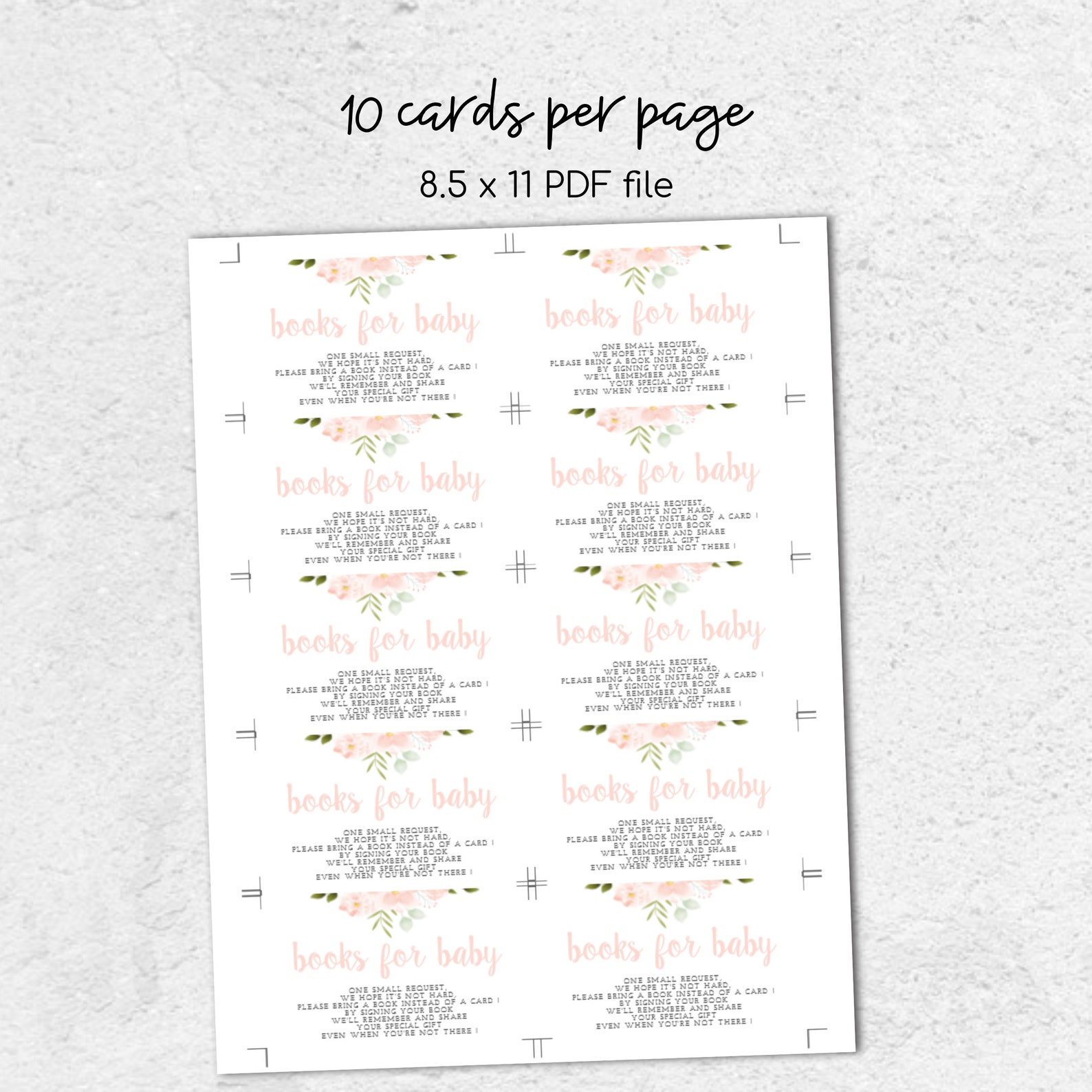 Baby Shower Books for Baby Game Printable Template INSTANT DOWNLOAD ...