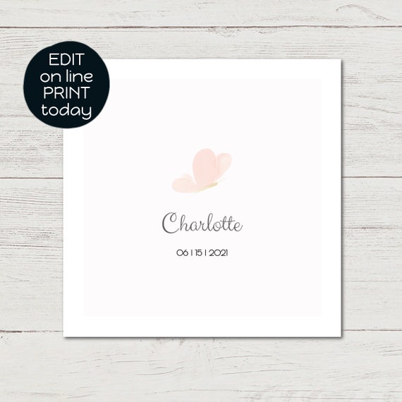 baby announcement cards etsy