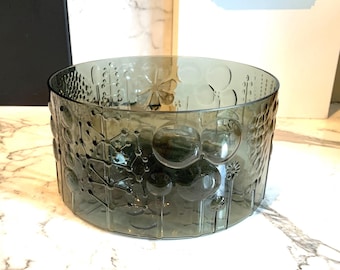 IITTALA Nuutajarvi FLORA 7.5" Grey Bowl, Oiva Toikka