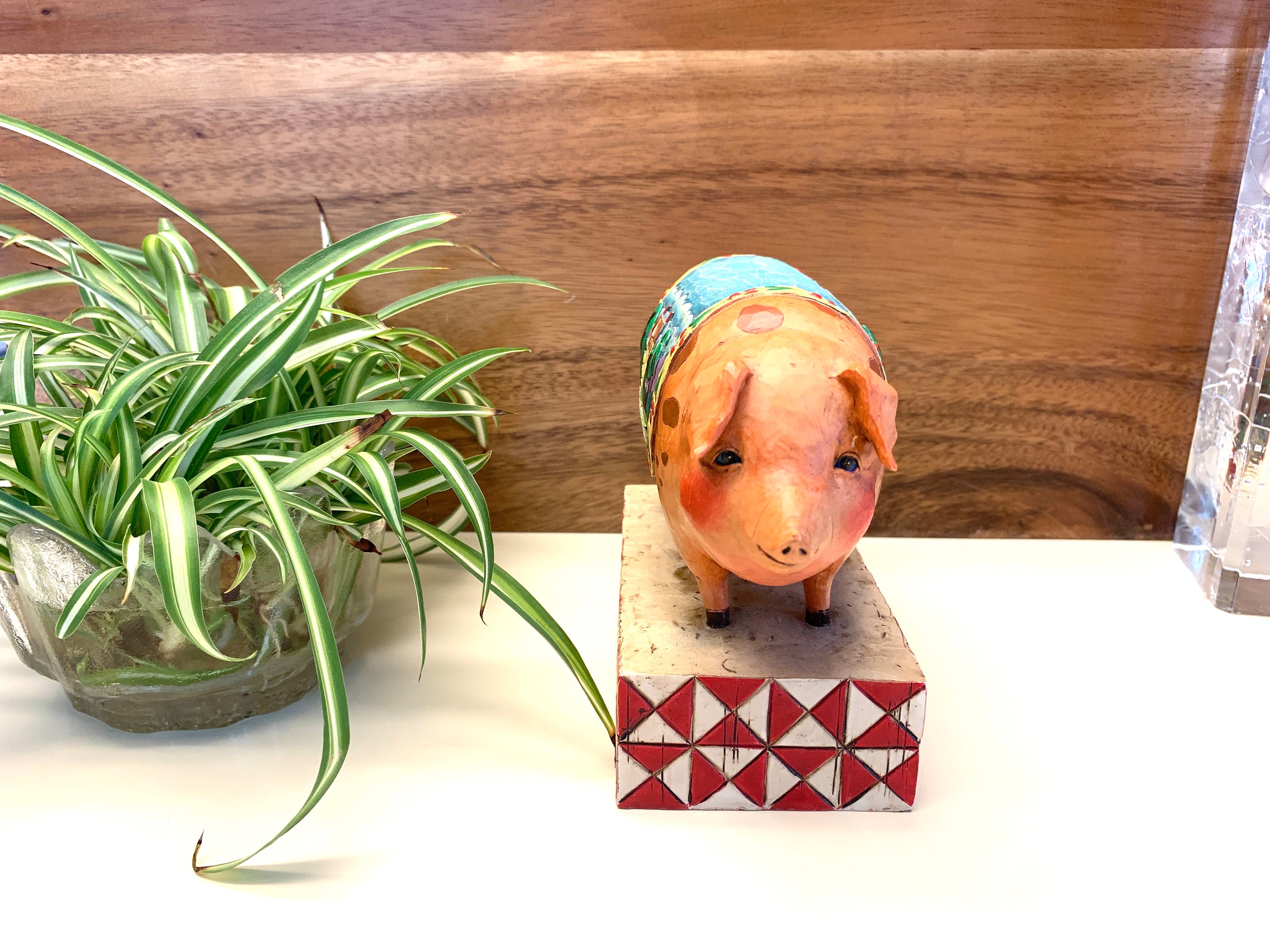 Jim Shore Pig With Flowers Mini Figurine - One Figurine 3.25