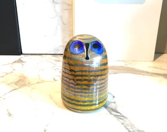 Oiva Toikka (2004) Observant Owlet (Pikku pöllö) Glass Bird, Signed