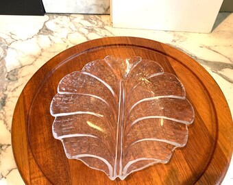One SET of Four ORREFORS EDEN 7" Salad / Dessert Plates, Lars Hellsten, Sweden, 1980's, Scandinavian Glass, 3 Sets of Four Plates  Available