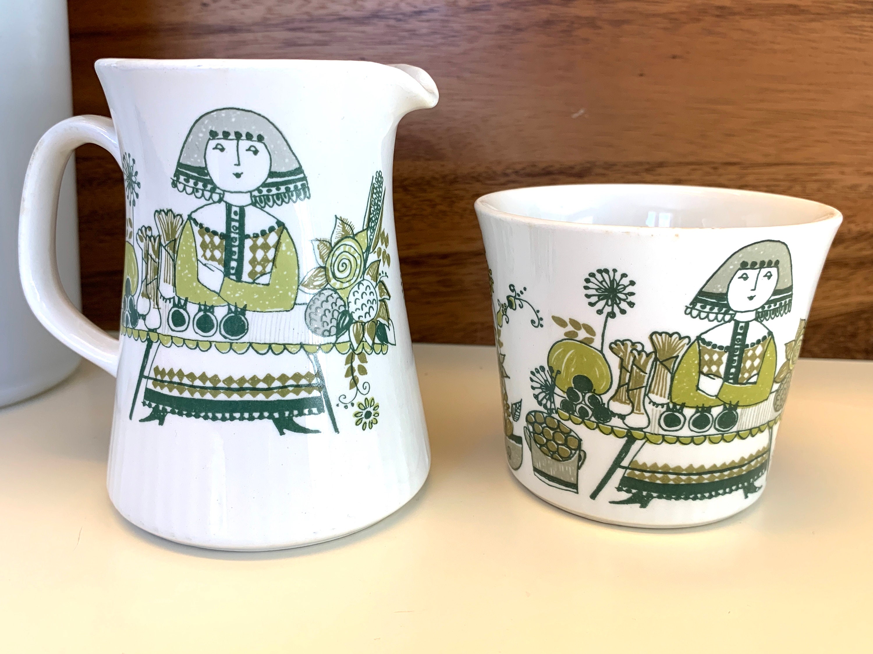 Figgjo Flint Turi Design MARKET 4カップティーポット、クリーマーと