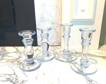 One Pair of Holmegaard PALLAS 15 cm Candle Holders Or One Pair of Holmegaard JUPITER 16.7 cm Candle Holders, Michael Bang