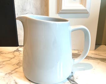 Vintage ARABIA FINLAND - 48 oz White Pitcher - FA 1.5 Liter 6.5”tall, Kaj Franck