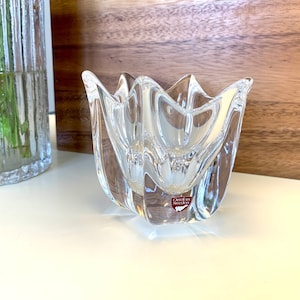 ORREFORS BELLE 4 1/2&quot; Crystal Bowl, Signed Orrefors, Sweden, Original Label