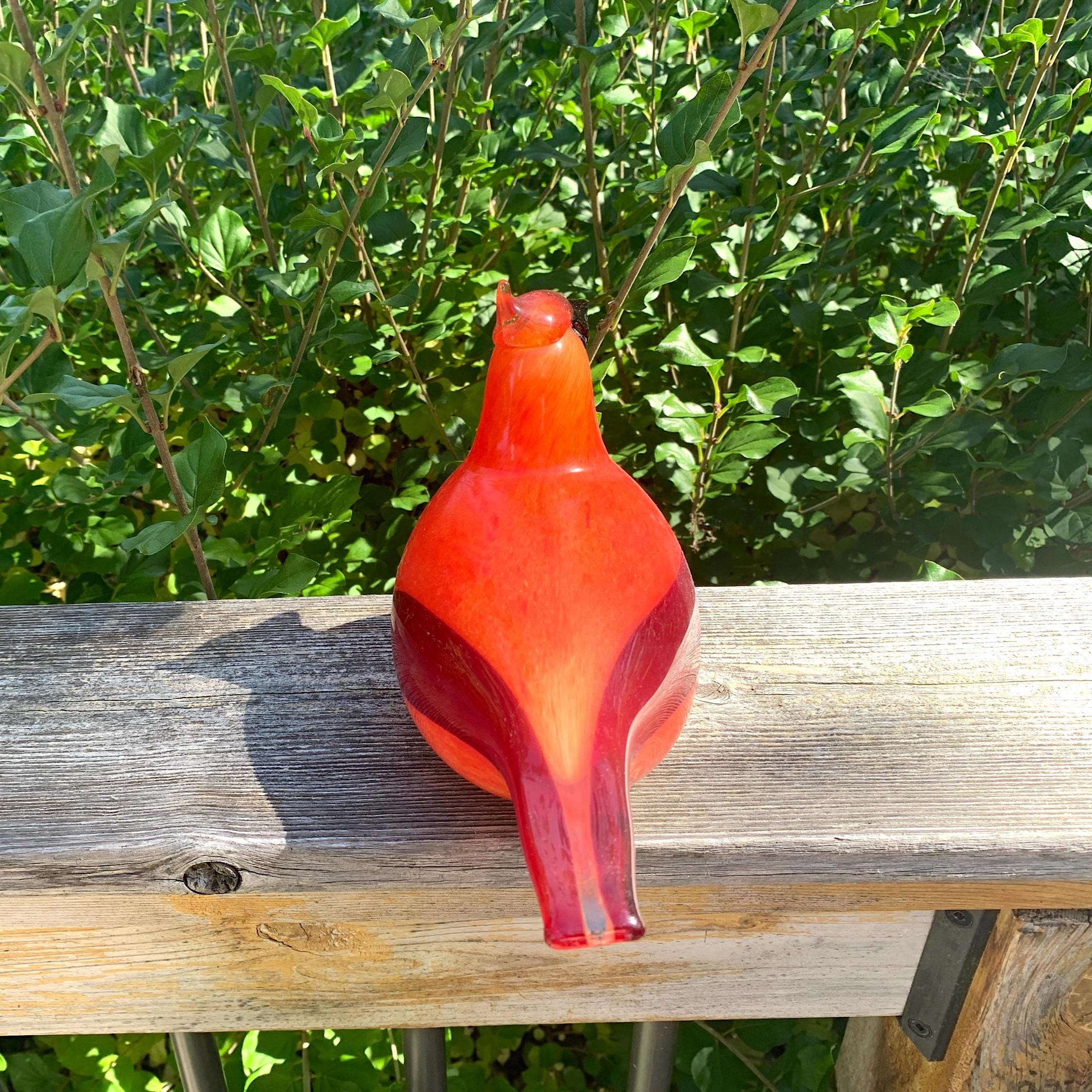 Oiva Toikka Red Cardinal (kardinaali), Rare Vintage Art Glass Bird 