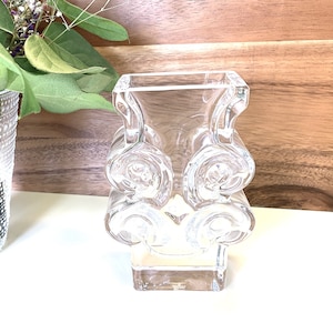 Royal Krona LARS HELLSTEN Flower Vase, Sweden, Signed Numbered Heavy Full Lead Crystal Scandinavian Crystal Glass