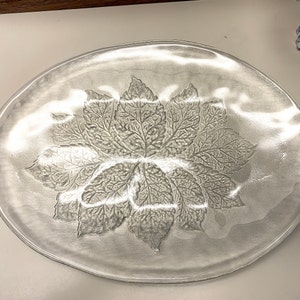 KOSTA Boda Party LEAF 14.5 Inch OVAL Platter, Ann & Goran Warff, Sweden