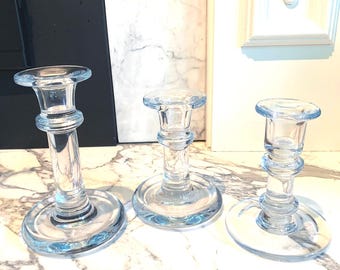 One Holmegaard Venus 16.7 cm Candle Holder OR Holmegaard Venus 13.5 cm Candle Holder OR One Holmegaard Jupiter 13.5 cm Candle Holder, M Bang